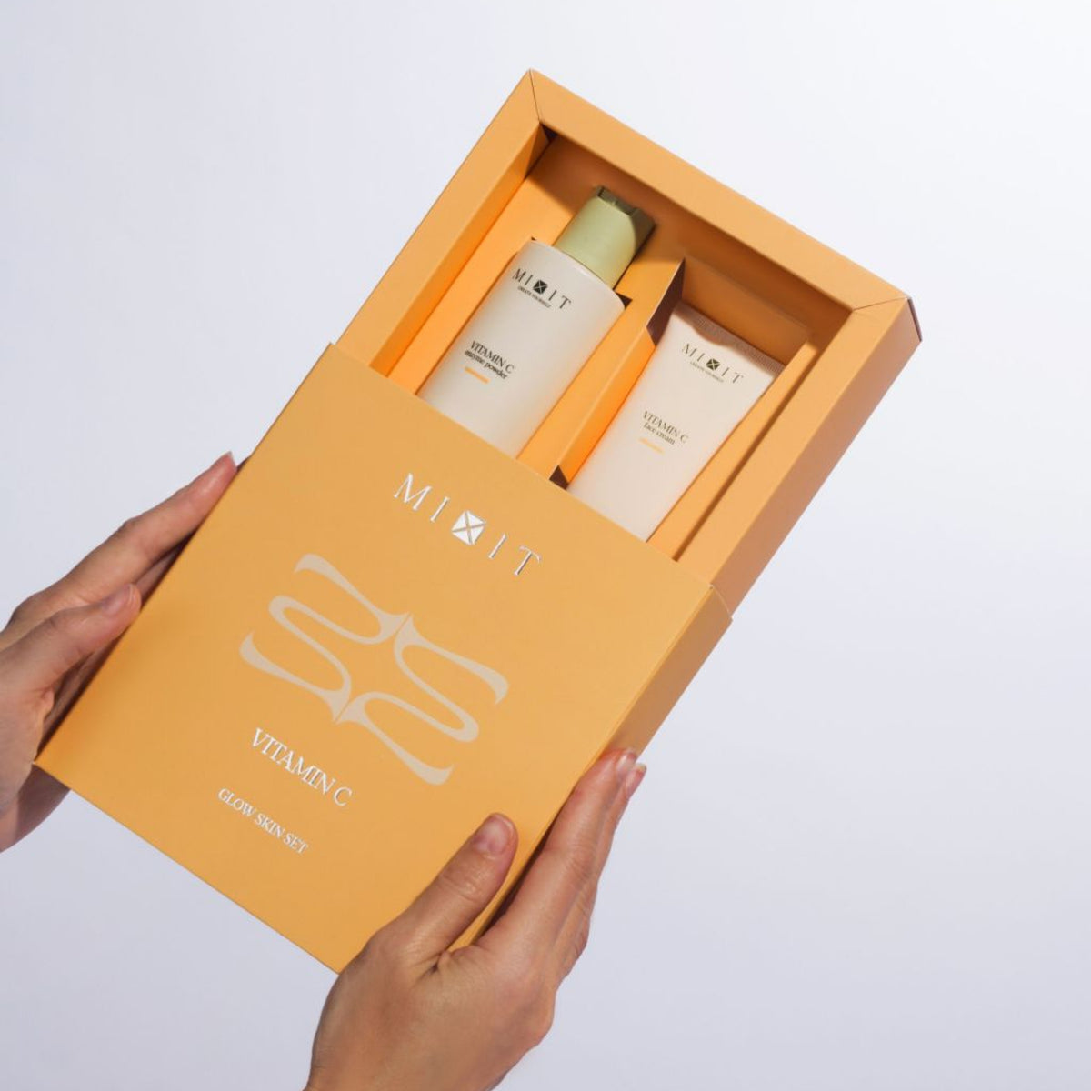 MIXIT Vitamin C Bright Glow Face Care Set (Enzyme Powder, Cream)