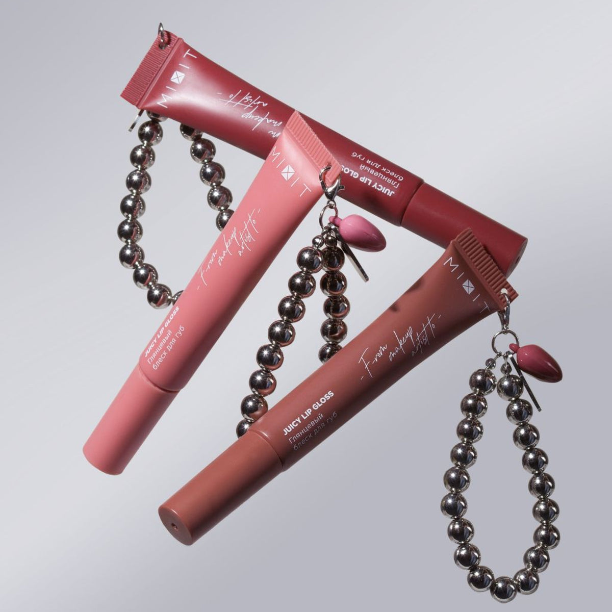 MIXIT Juicy Lip Gloss with Stylish Charm, Shade Berry, 12ml