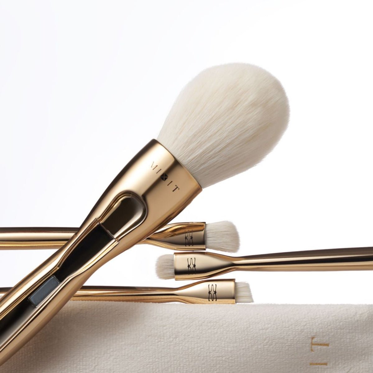 MIXIT Make Up Multi Brush Set 4 in 1, gold