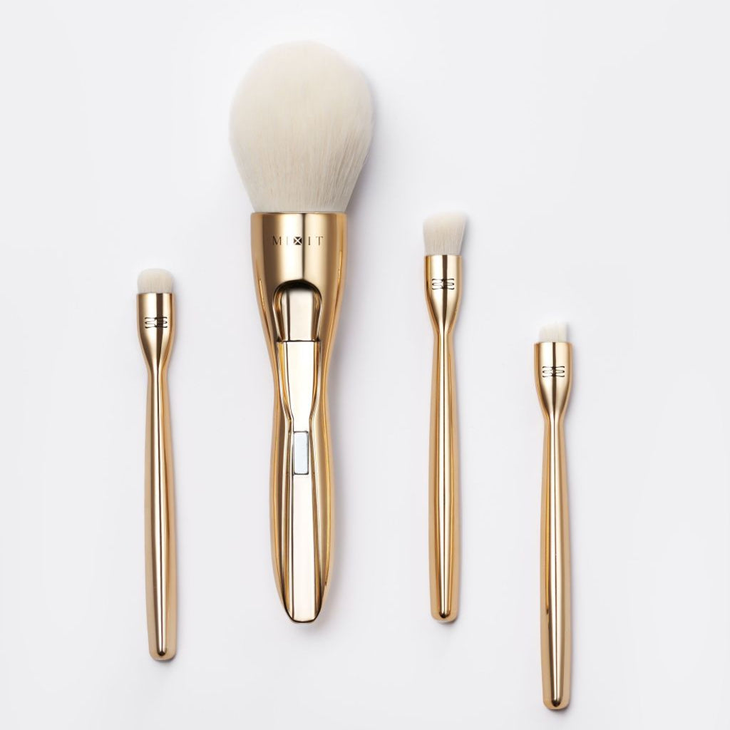 MIXIT Make Up Multi Brush Set 4 in 1, gold