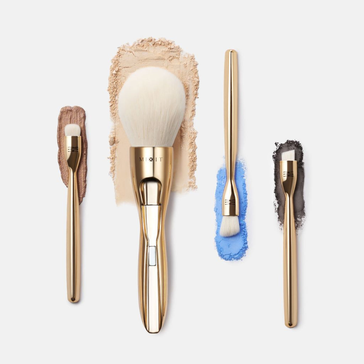 MIXIT Make Up Multi Brush Set 4 in 1, gold